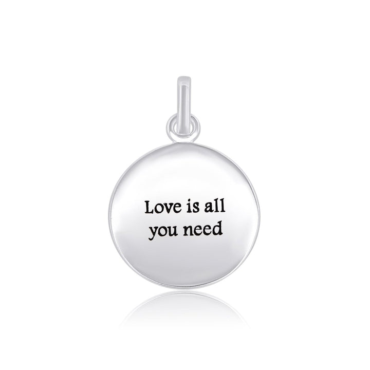 Anhänger,Follow love and it will... Plaquette mit Text D, 16mm Dicke, 0.85mm - Shanti Enterprise AG