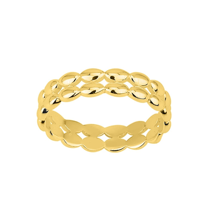 Glieder Ring doppelreihig oval 6 mm breit Innenseite flach - Shanti Enterprise AG