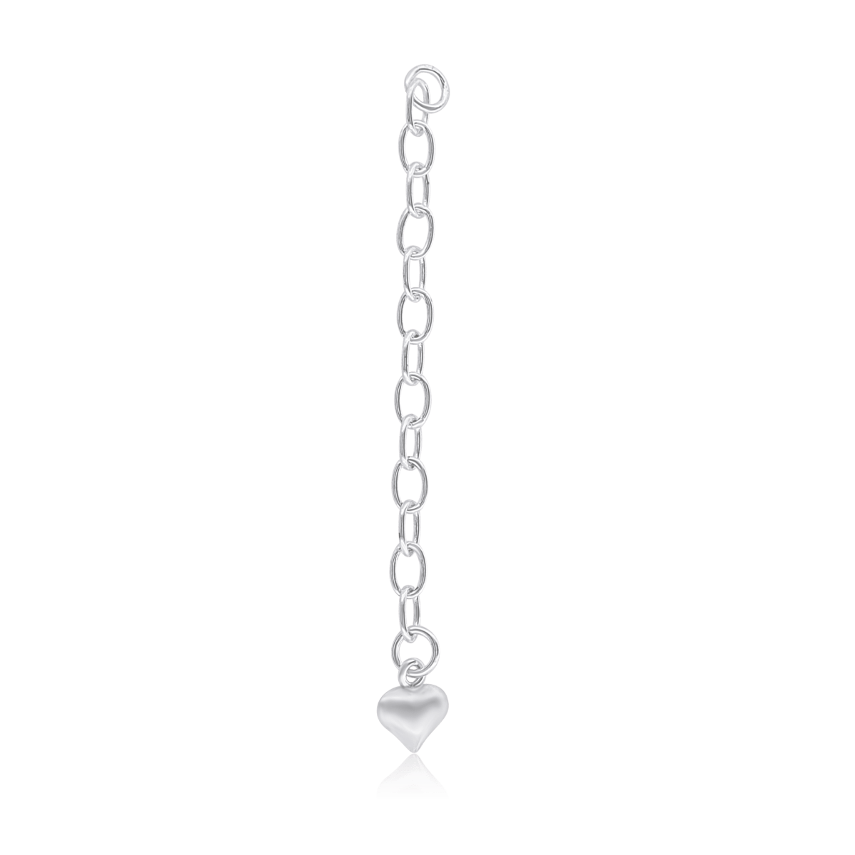 Ketten Verlängerung 5 cm Anker 4.5x3 mm mit Herz bauchig am Ende Silber 925 1 Pack = 3 Stk. - Shanti Enterprise AG