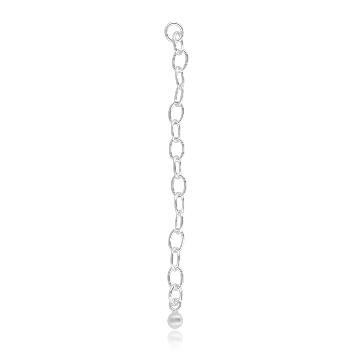 Kettenverlängerung Silber Anker 4.5x3 mm mit Kugel an Ende Pack = 3 Stk. - Shanti Enterprise AG
