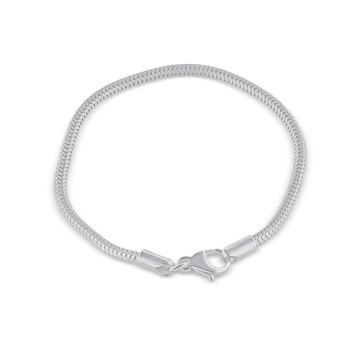 Silberarmkette Uhrmacher eckig 3.0 mm Karabiner - Shanti Enterprise AG