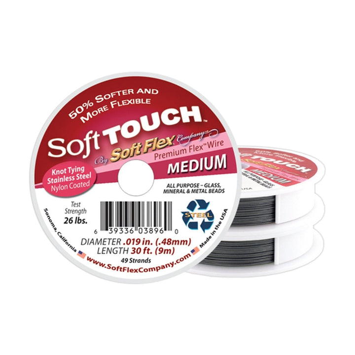 Soft Flex Soft Touch Satin Silver Draht Premium Beading Wire - Shanti Enterprise AG