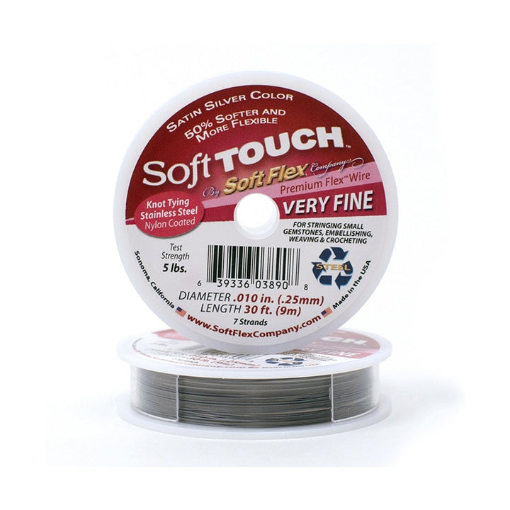 Soft Flex Soft Touch Satin Silver Draht Premium Beading Wire - Shanti Enterprise AG