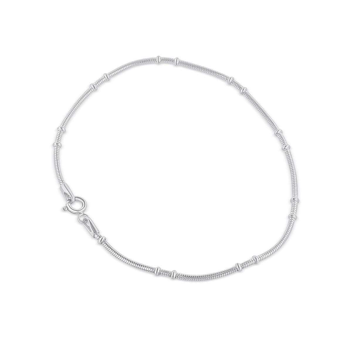 Uhrmacher Armkette 1.5 mm mit Ringe verteilt Federringschloss Silber 925 - Shanti Enterprise AG