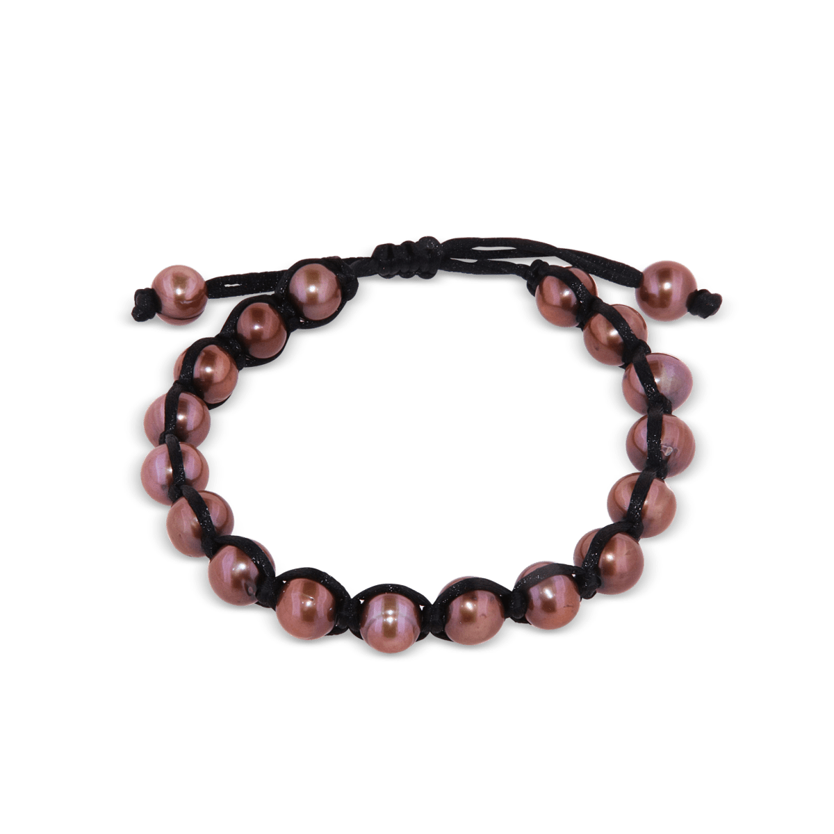 Viskose - Armband, mit 17 Perlen kupfer 1 - reihig, Grösse verstellbar - Shanti Enterprise AG