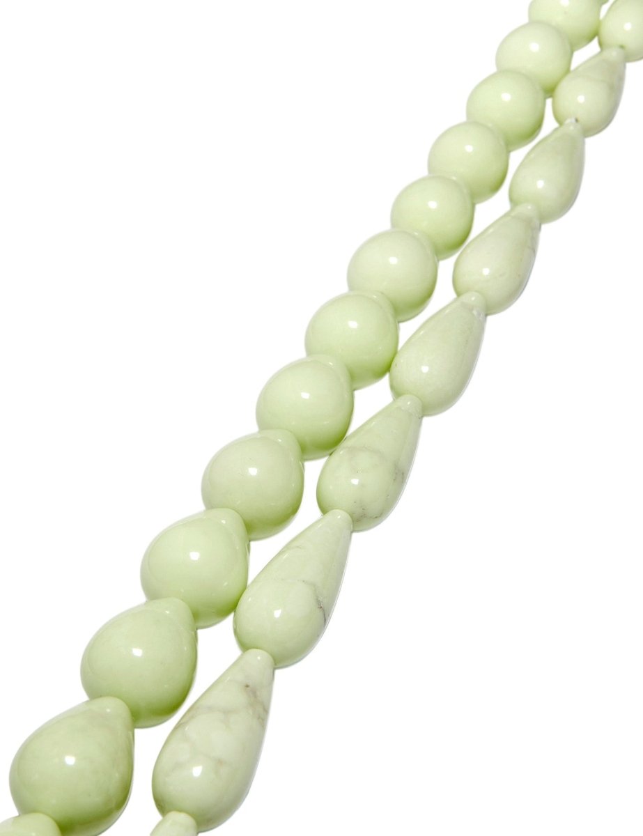 Zitronen-Chrysopras Strang Tropfen poliert - Shanti Enterprise AG