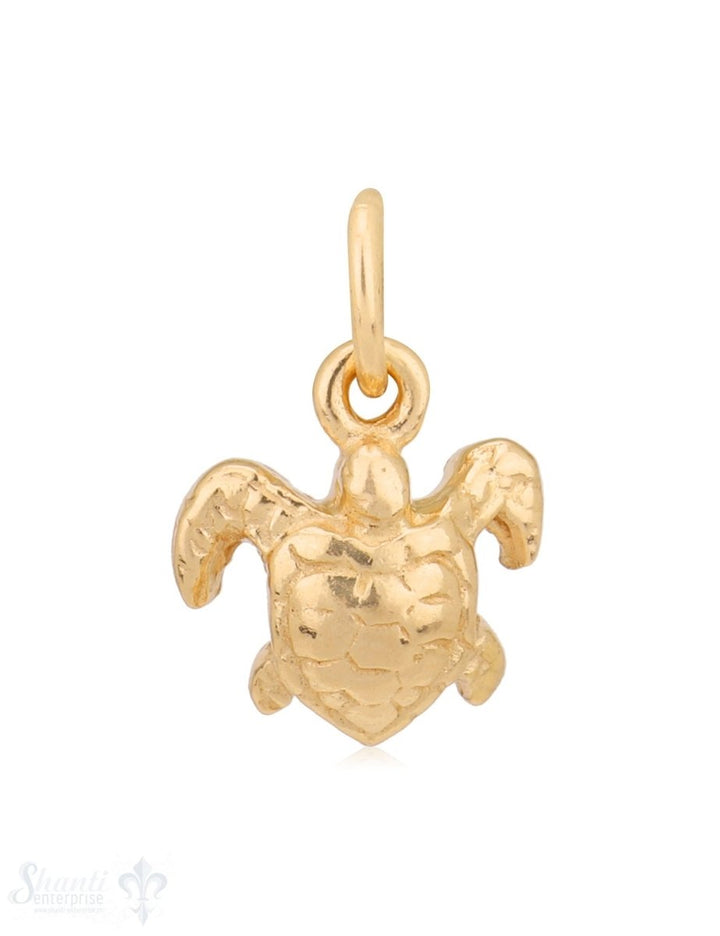 Anhänger Wasserschildkröte Silber 8x8mm mit Öse - Shanti Enterprise AG