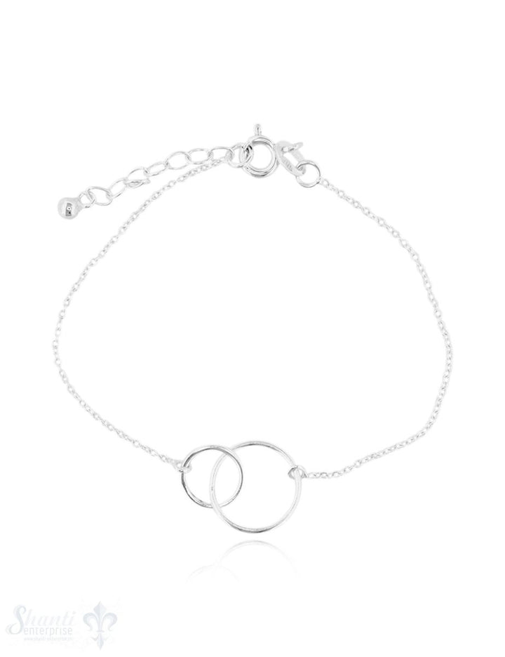 Anker Armkette fein 16-18.5 cm mit 1x 9+13 mm Ringen poliert Federringschloss Grösse verstellbar - Shanti Enterprise AG