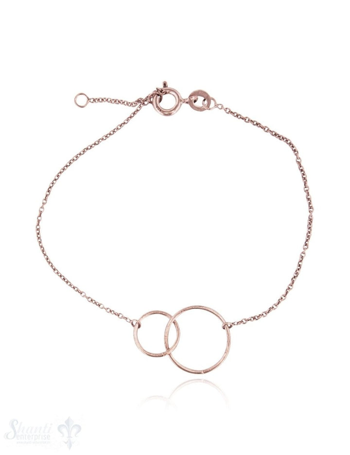 Anker Armkette fein 16-18.5 cm mit 1x 9+13 mm Ringen poliert Federringschloss Grösse verstellbar - Shanti Enterprise AG
