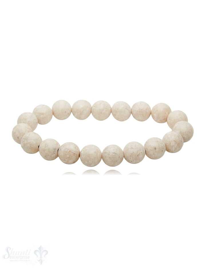 Armband 10 mm matt rund auf Elastik 20 cm - Shanti Enterprise AG