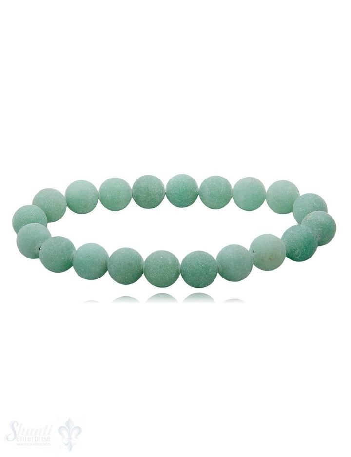Armband 10 mm matt rund auf Elastik 20 cm - Shanti Enterprise AG