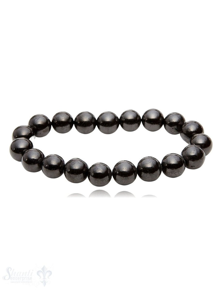 Armband 10 mm poliert rund auf Elastik 20 cm - Shanti Enterprise AG