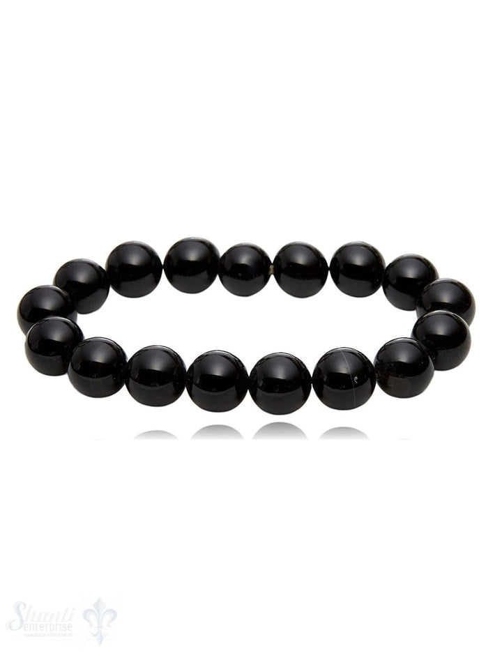 Armband 10 mm poliert rund auf Elastik 20 cm - Shanti Enterprise AG
