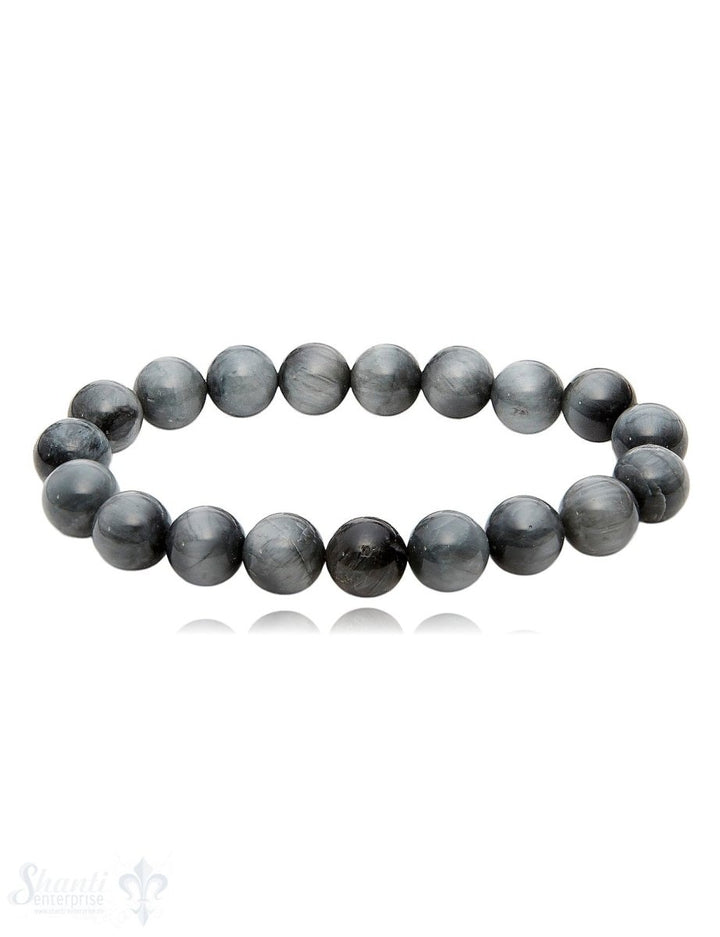Armband 10 mm poliert rund auf Elastik 20 cm - Shanti Enterprise AG