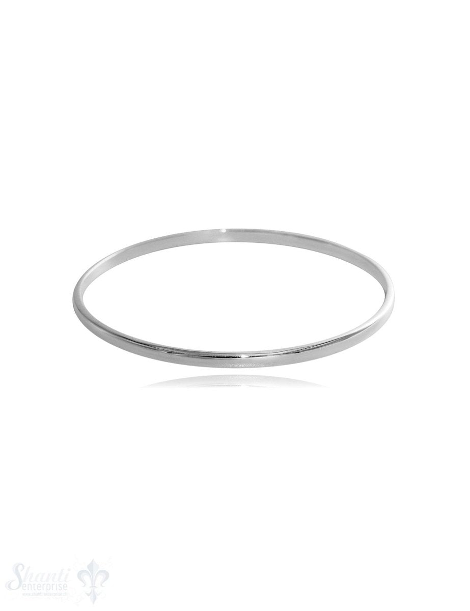 Armreif halbrund 3 mm poliert Silber 925 - Shanti Enterprise AG