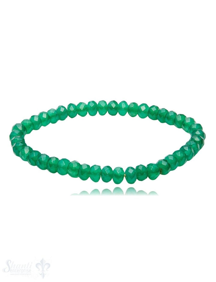 Edelstein Armbänder buttons 6 mm facettiert auf Elastik 19 cm - Shanti Enterprise AG
