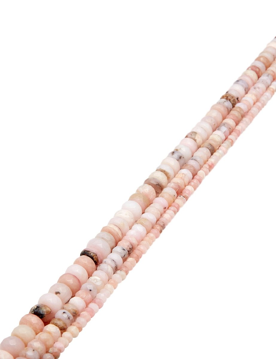 Opal Strang Natur rosa facettiert Buttons AAA - Shanti Enterprise AG