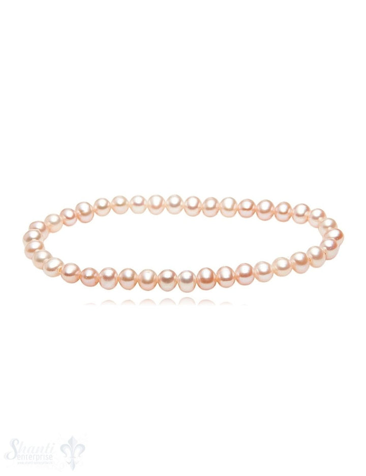 Perlen Armband 5-6 mm potatoes auf Elastik 19 cm - Shanti Enterprise AG
