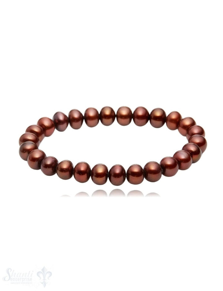Perlen Armband button 19 cm auf Elastik 9-10 mm - Shanti Enterprise AG