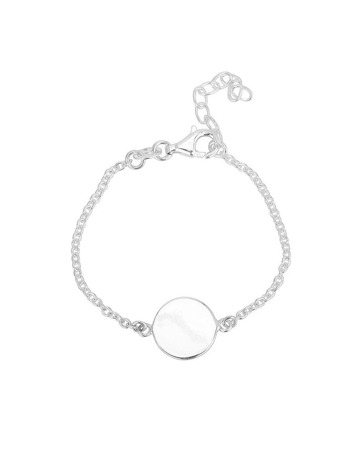 Plaquetten Armkette zum Gravieren Ankerkette Grössenverstellbar mit Karabiner Silber 925 - Shanti Enterprise AG