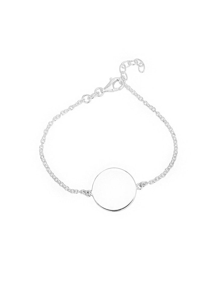 Plaquetten Armkette zum Gravieren Ankerkette Grössenverstellbar mit Karabiner Silber 925 - Shanti Enterprise AG