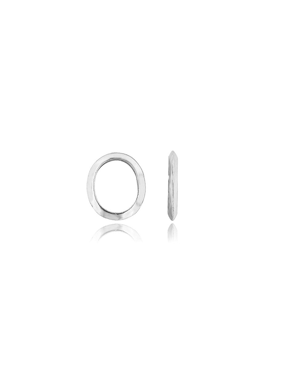 Ring oval 17x14 mm gekantet 2.2 mm dick poliert ID 13x10 mm Silber 925 1 Pack = 4 Stk. ca. 5 gr. - Shanti Enterprise AG