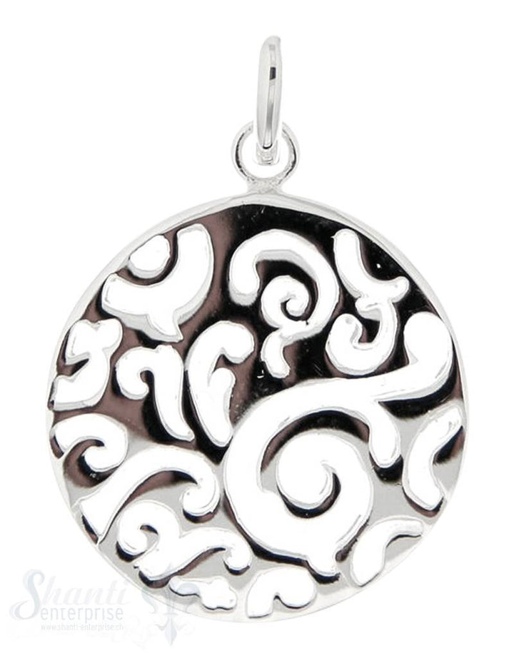 Si-Anhänger: Amulett rund durchbrochen, 19 mm - Shanti Enterprise AG