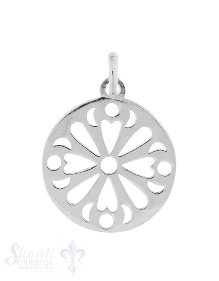Si-Anhänger: Amulett rund durchbrochen 20 mm - Shanti Enterprise AG