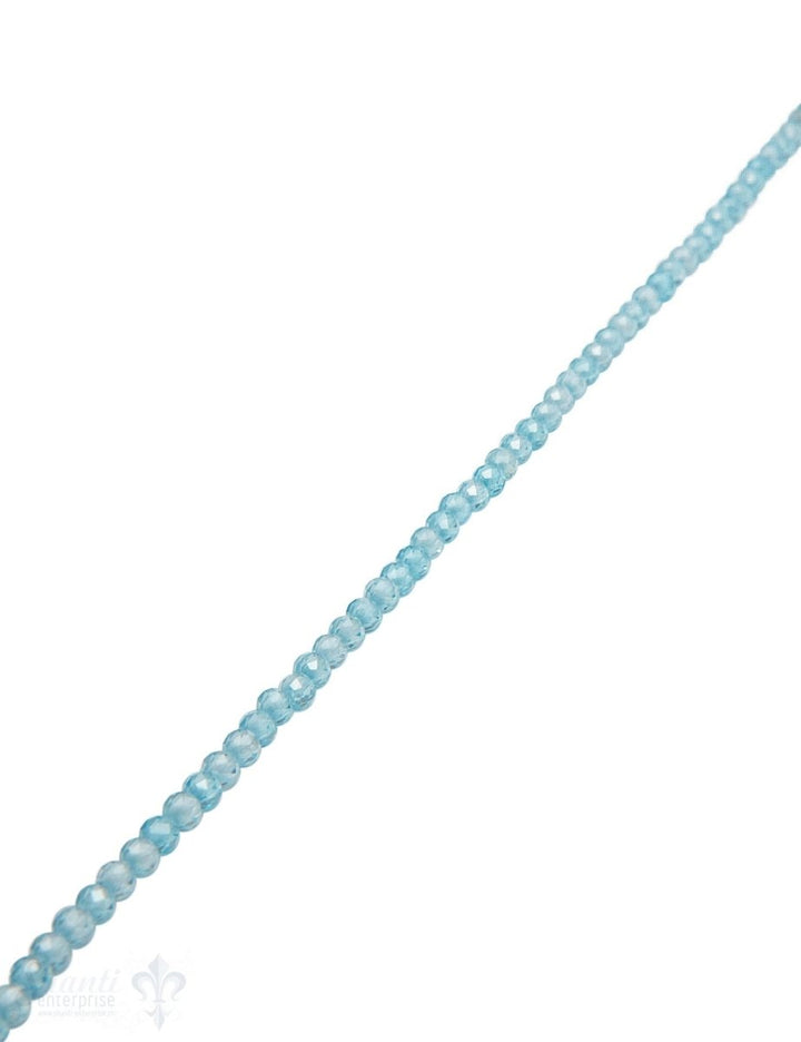 Zirkon hellblau gefärbt Strang 3 mm Kugel facettiert - Shanti Enterprise AG