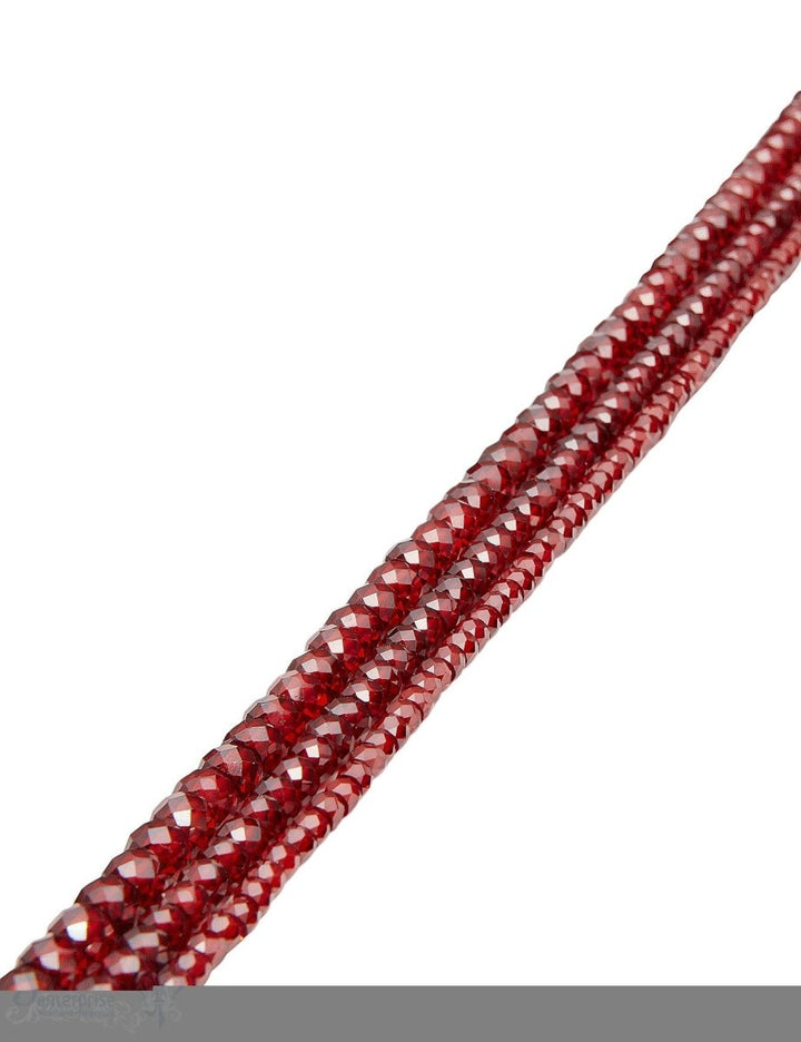 Zirkon Strang rot mittel gefärbt facettiert Buttons - Shanti Enterprise AG