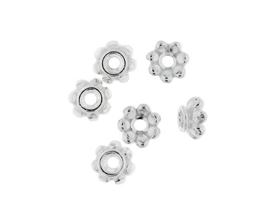 Perlkappen Silber