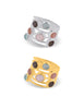 Fächer Fingerring mit 7 facettierten Steinen multicolor
