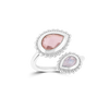 Silberring Tropfen facett.