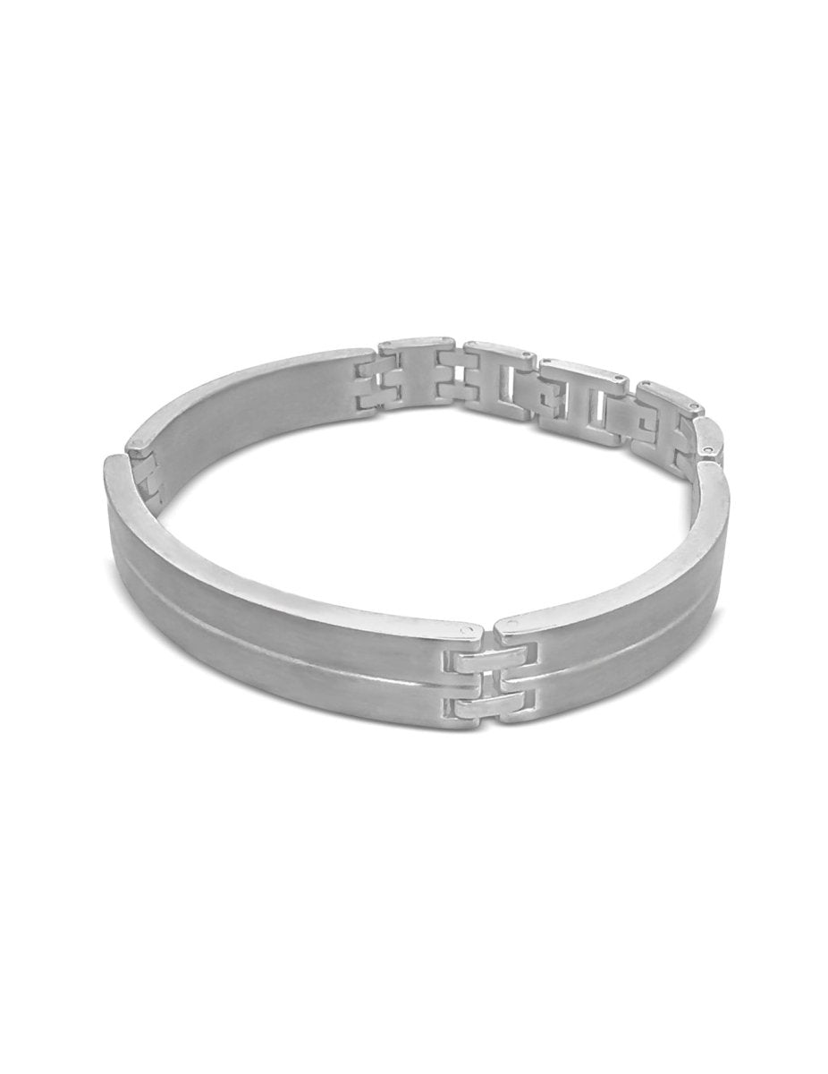 10 mm breites Herren Edelstahl Armband mit verstellbarem Klick Verschluss 19.5 + 21.5 cm Edelstahl - Shanti Enterprise AG