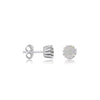Ohrstecker facettiert rund 7 mm mit Krappenfassung