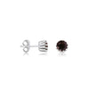 Ohrstecker facettiert rund 7 mm mit Krappenfassung