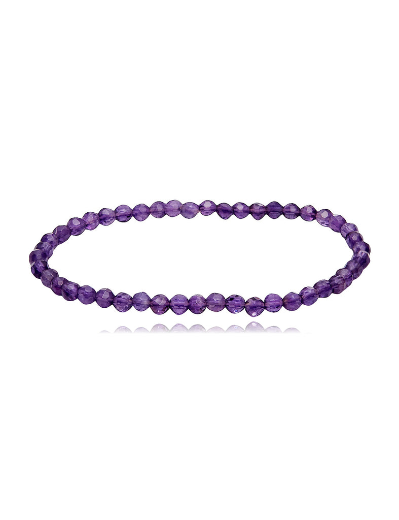 Amethyst Armband faccetiert 4 - 8 mm auf Elast