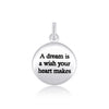 Anhänger, A dream is a wish your... Plaquette mit Text D, 16mm Dicke, 0.85mm