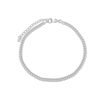 Panzer 3.4 mm Fusskette gerundet 21-25 cm Grösse verstellbar Karabiner poliert