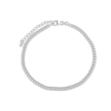 Panzer 3.4 mm Fusskette gerundet 21-25 cm Grösse verstellbar Karabiner poliert