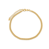 Panzer 3.4 mm Fusskette gerundet 21-25 cm Grösse verstellbar Karabiner poliert