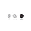Ohrstecker facettiert rund 7 mm mit Krappenfassung