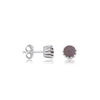 Ohrstecker facettiert rund 7 mm mit Krappenfassung