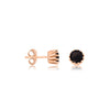 Ohrstecker facettiert rund 7 mm mit Krappenfassung