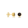 Ohrstecker facettiert rund 7 mm mit Krappenfassung