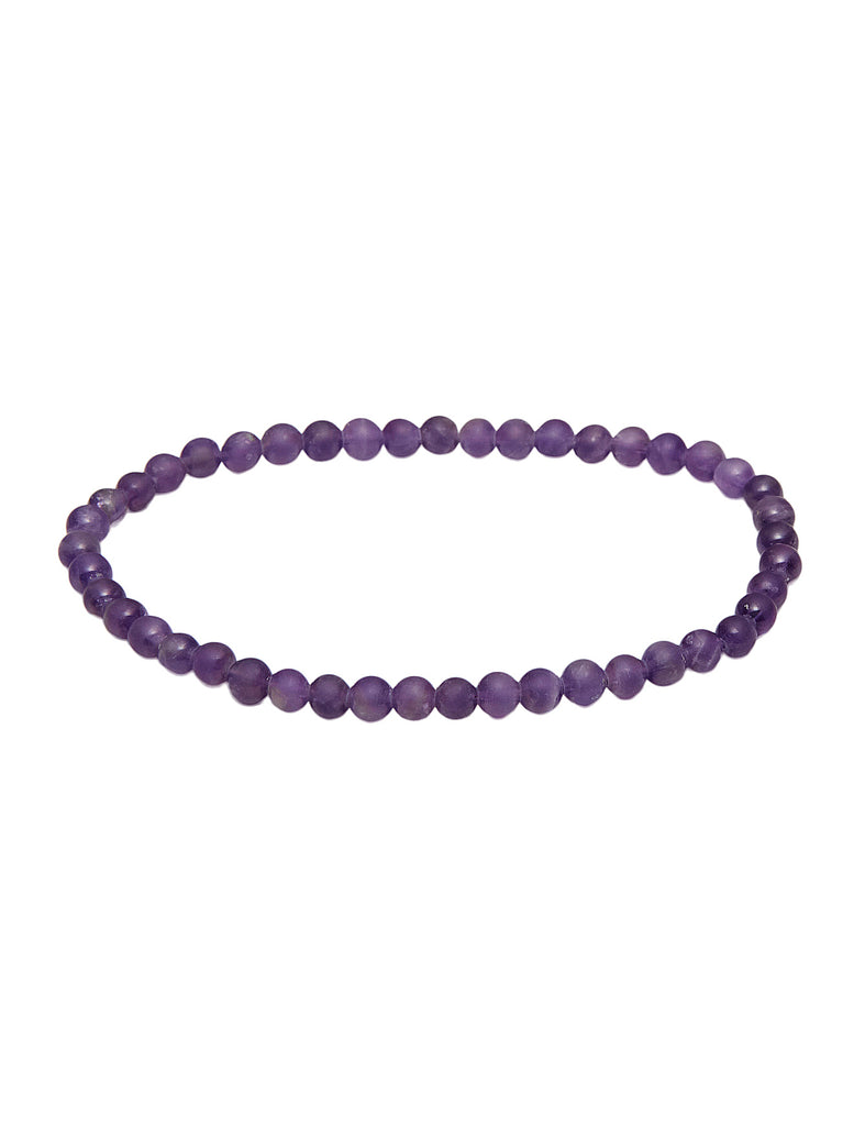 Amethyst Armband matt 4 - 6 mm auf Elast