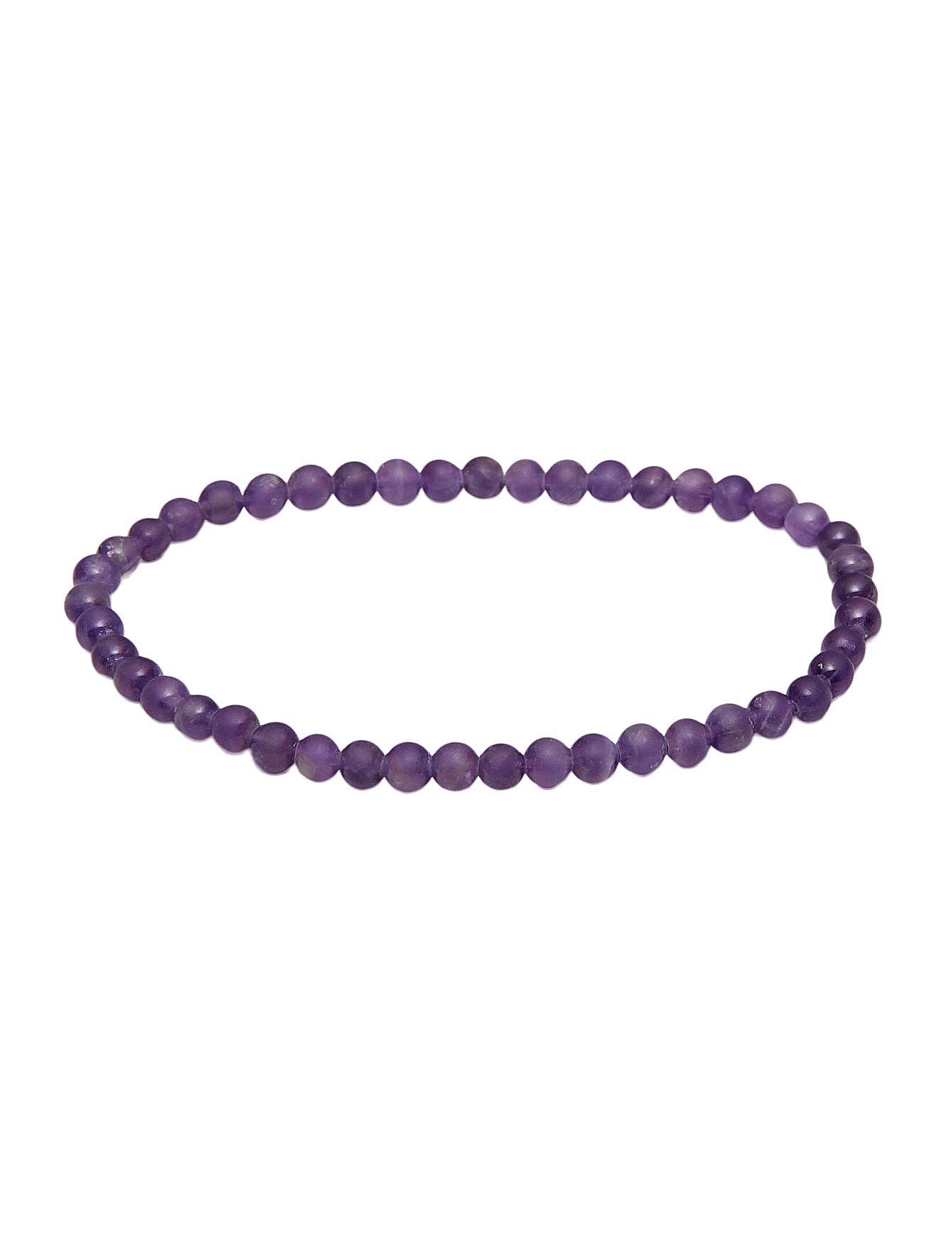 Amethyst Armband matt 4 - 6 mm auf Elast