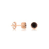 Ohrstecker facettiert rund 7 mm mit Krappenfassung