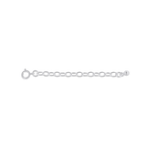 Kettenverlängerung Silber Anker 4.5x3 mm mit Kugel am Ende mit Federring Verschluss