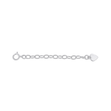 Ketten Verlängerung 5 cm Anker 4.5x3 mm mit Herzflach am Ende mit Federring Verschluss Siber 925